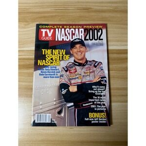 TV Guide NASCAR 2002 Complete Season‎ Preview Magazine Kevin Harvick Cover